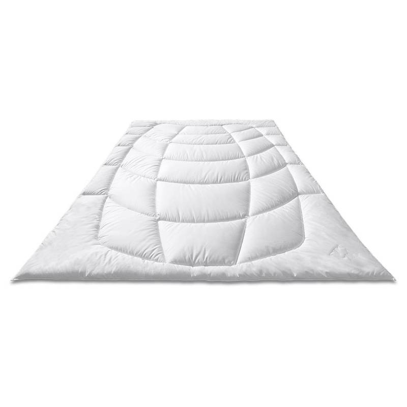 home24 Bettdecke Kamelhaar Light 155 x 200cm Weiß Baumwollstoff von home24