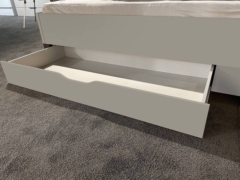 home24 Bettschublade - 2er-Set 180 x 190cm Grau/Sandgrau von home24