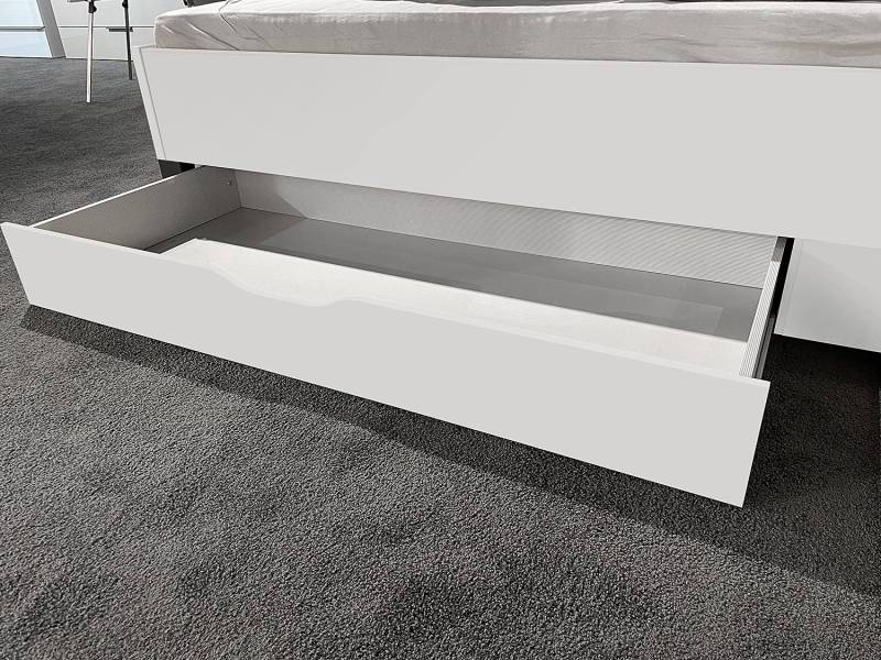 home24 Bettschublade - 2er-Set 200 x 210cm Weiß/Weiß von home24