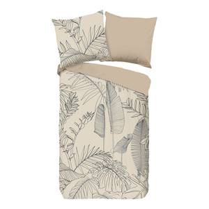 home24 Bettwäsche Sym 155 x 200 cm + Kissen 80 x 80 cm Beige von home24