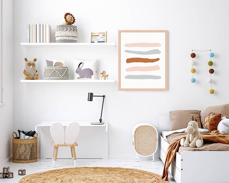 home24 Bild Abstract Lines 43 x 53cm Multicolor von home24