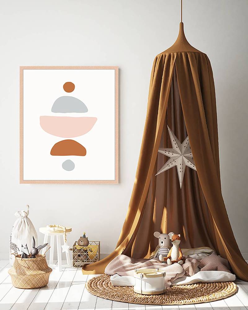 home24 Bild Abstract Shapes 53 x 63cm Multicolor von home24