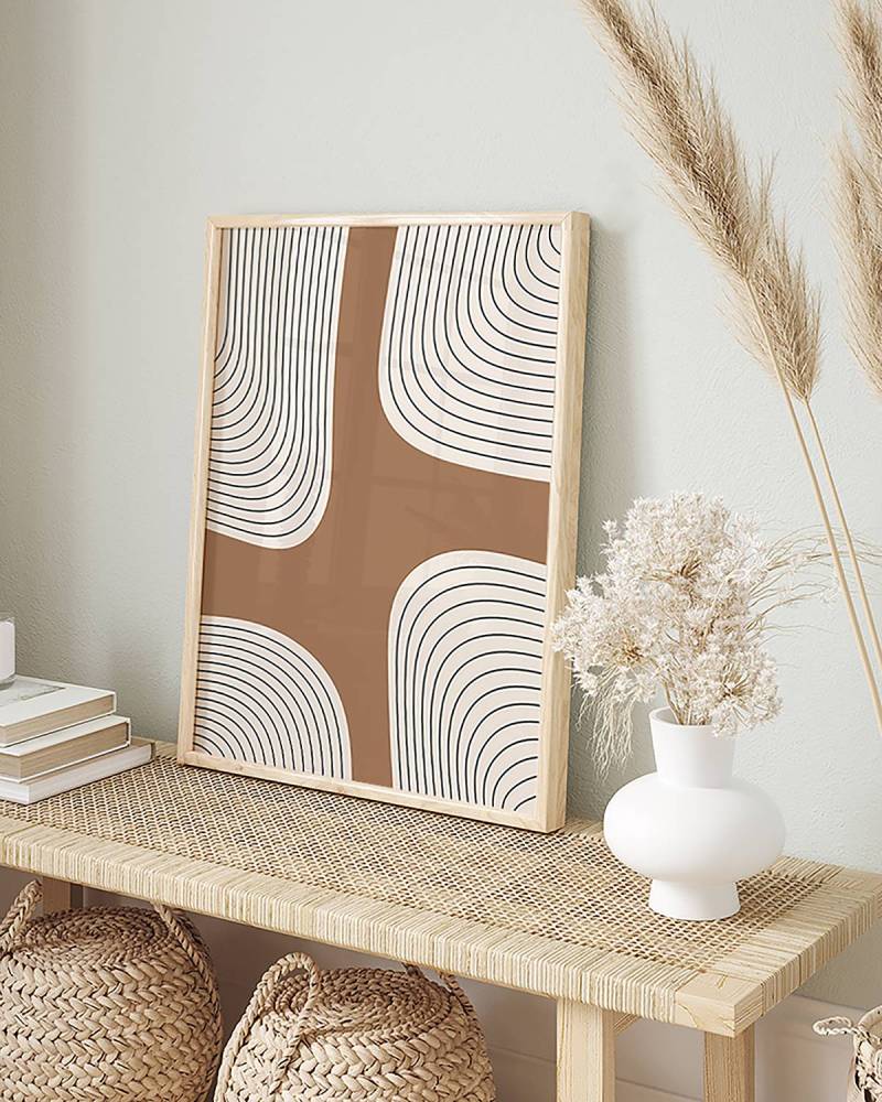 home24 Bild Brown World Rahmen: Buche Massiv, lackiert Abdeckung: Acrylglas Multicolor 32 x 42cm von home24