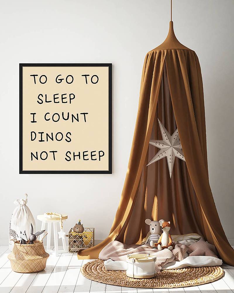 home24 Bild Counting Dinos 53 x 63cm Multicolor von home24