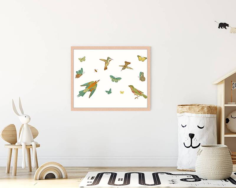 home24 Bild Exotic Plants and Birds 43 x 53cm Multicolor von home24