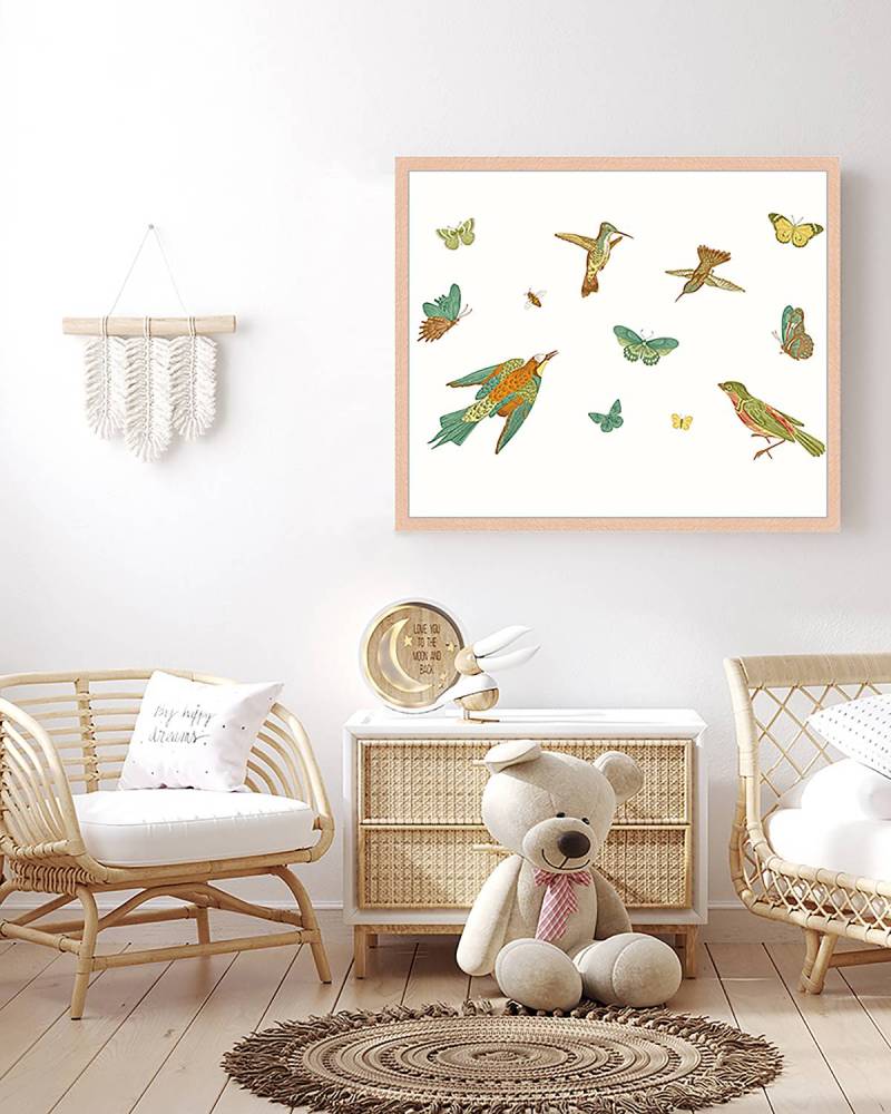 home24 Bild Exotic Plants and Birds 53 x 63cm Multicolor von home24