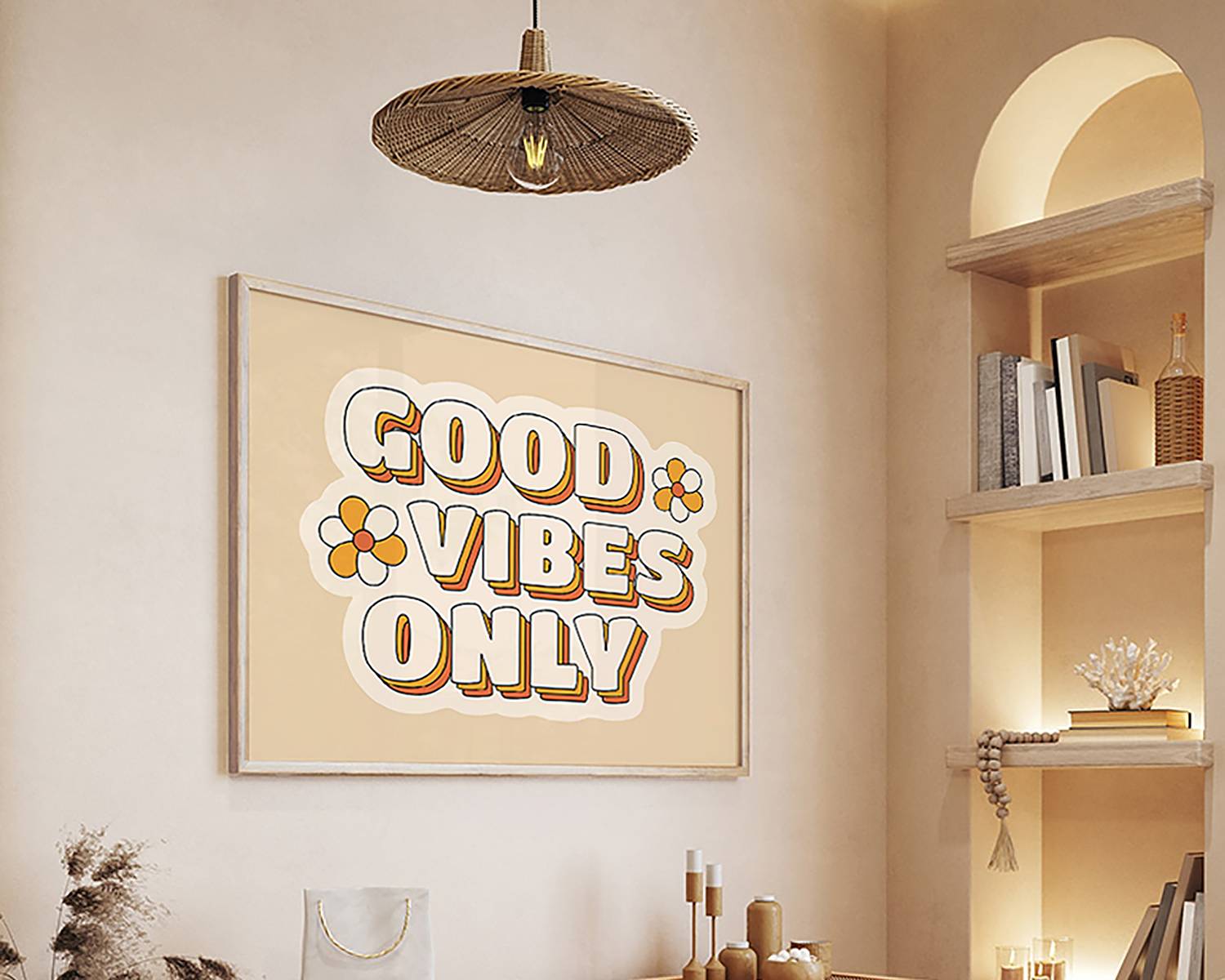 home24 Bild Good Vibes Only Rahmen: Buche Massiv, lackiert Abdeckung: Acrylglas Multicolor 73 x 93cm home24 Bild Good Vibes Only Rahmen: Buche Massiv, lackiert Abdeckung: Acrylglas Multicolor 73 x 93cm von home24