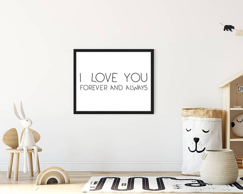 home24 Bild I Love You Forever and Always 43 x 53cm Multicolor von home24