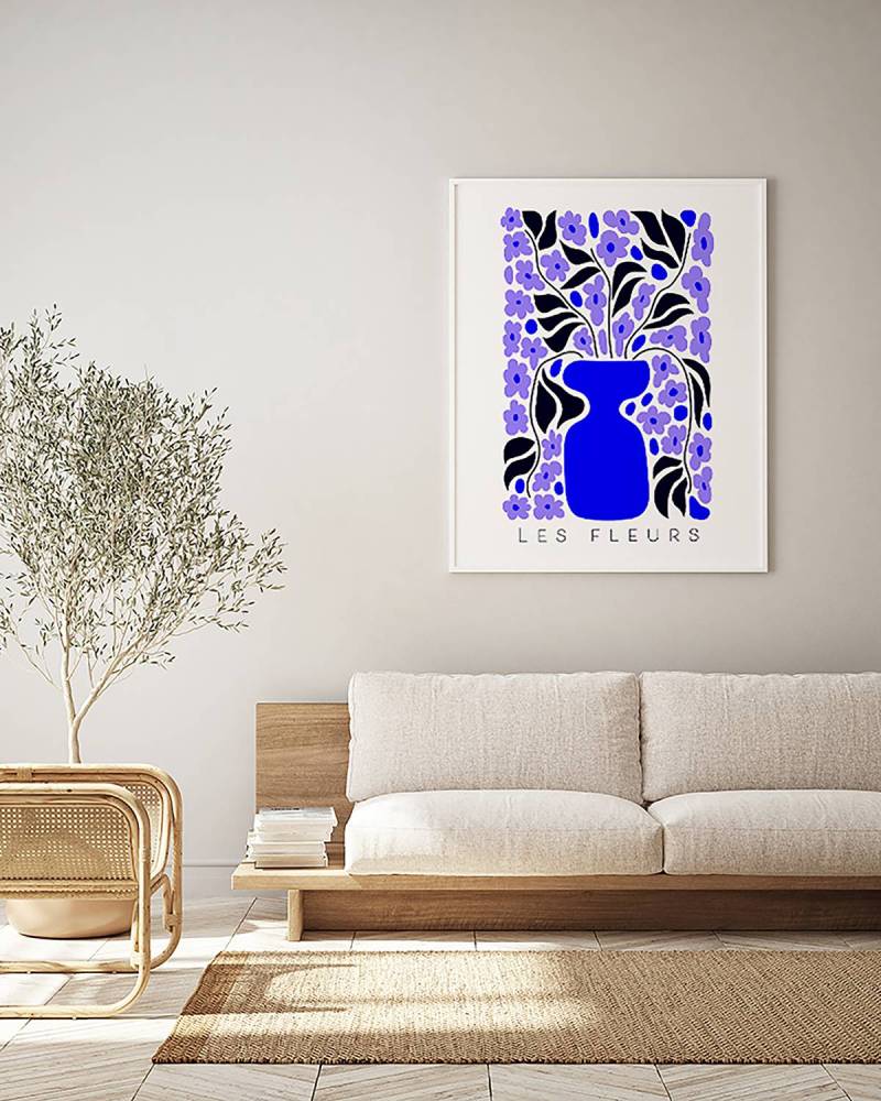 home24 Bild Les Fleurs Rahmen: Buche Massiv, lackiert Abdeckung: Acrylglas Multicolor 52 x 62cm von home24
