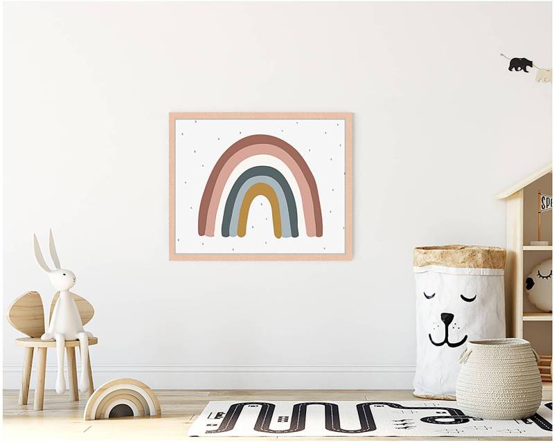 home24 Bild Pastel Colors Rainbow 43 x 53cm Multicolor von home24