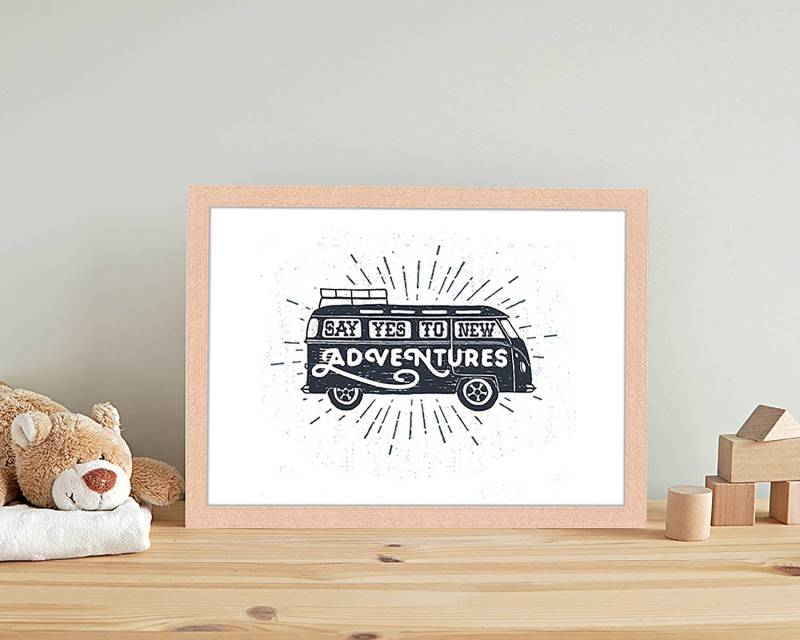 home24 Bild Say Yes To New Adventures 33 x 43cm Multicolor von home24