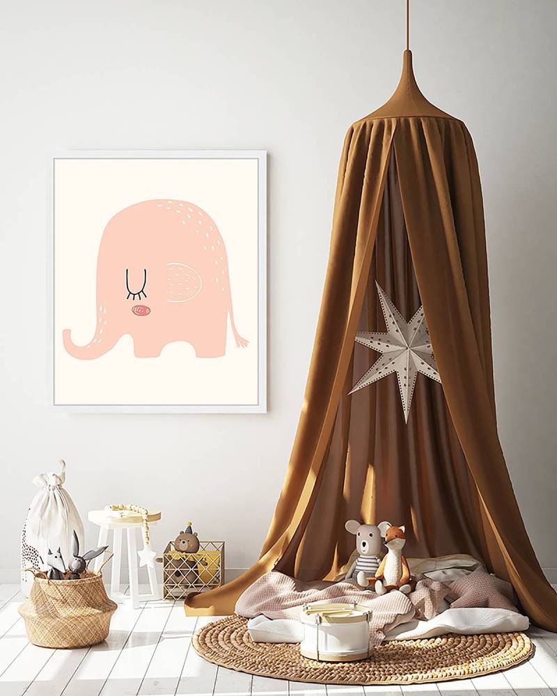 home24 Bild The Elephant 53 x 63cm Multicolor von home24