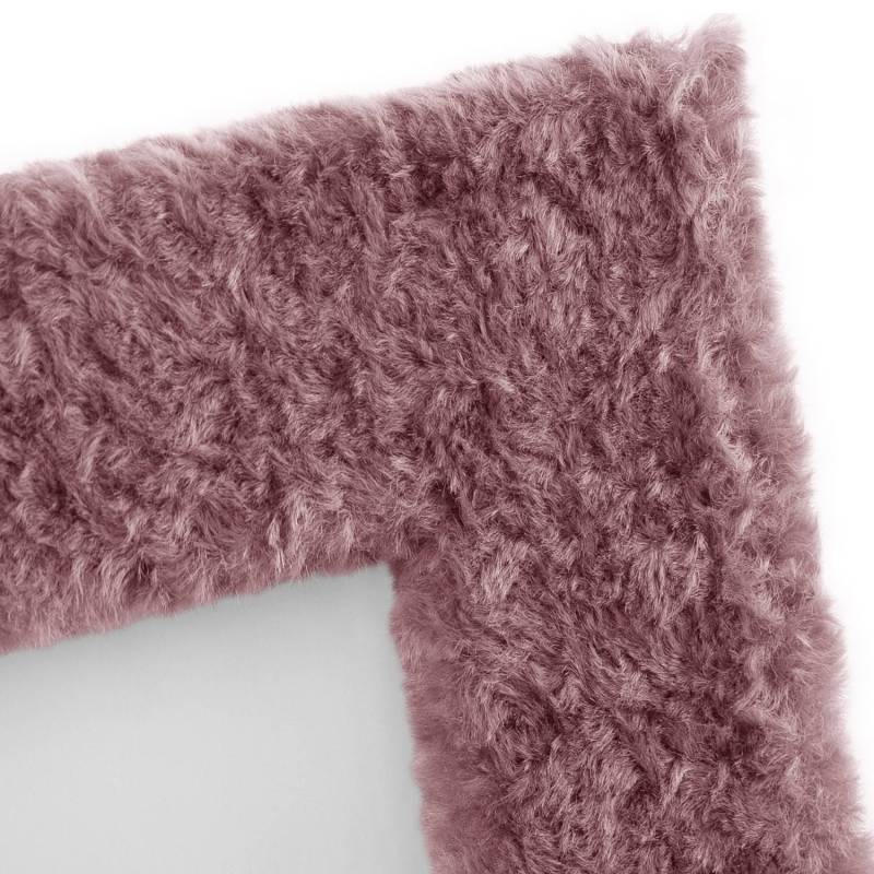 home24 Bilderrahmen Bur MDF-Platte,PVC,synthetischer Stoff,Vlies Pink/Rosa 19 x 24cm von home24