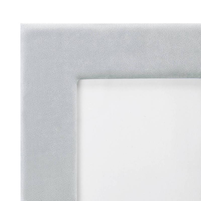 home24 Bilderrahmen Velvet MDF-Platte,PVC,synthetischer Stoff,Vlies Grau/Grau 21 x 26cm von home24