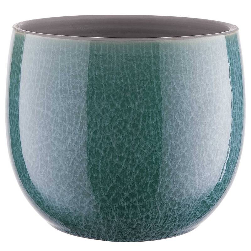 home24 Blumentopf 2er-Set Ø 15cm Blau/Blau von home24