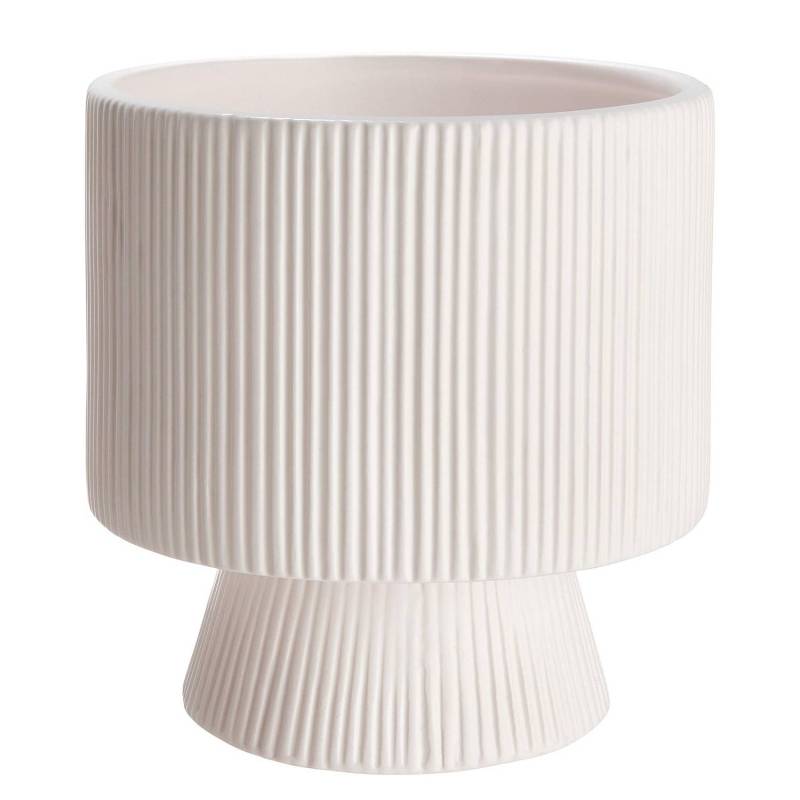 home24 Blumentopf 2er-Set Ø 15cm Weiß von home24