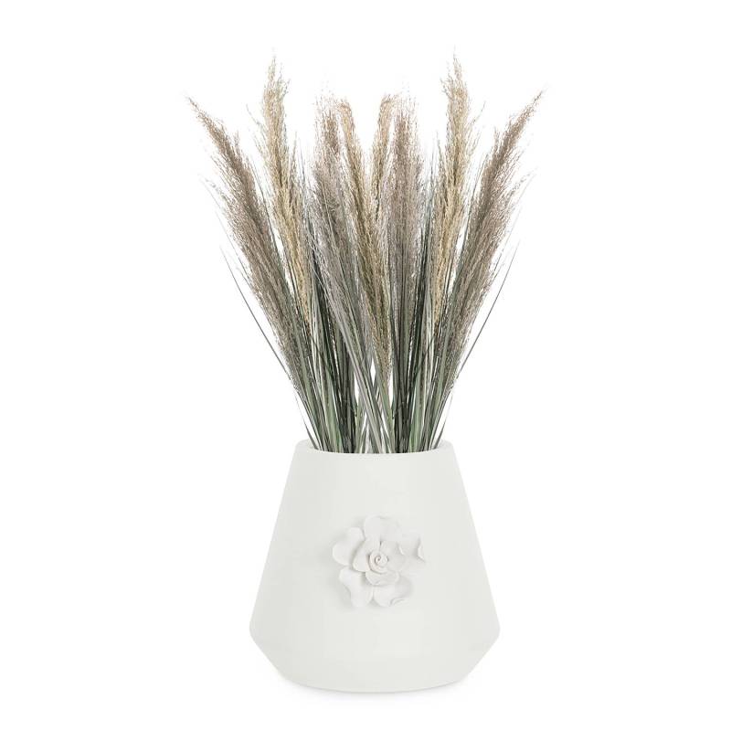 home24 Blumentopf Usitano 13 x 12 x 13cm Weiß/Creme von home24