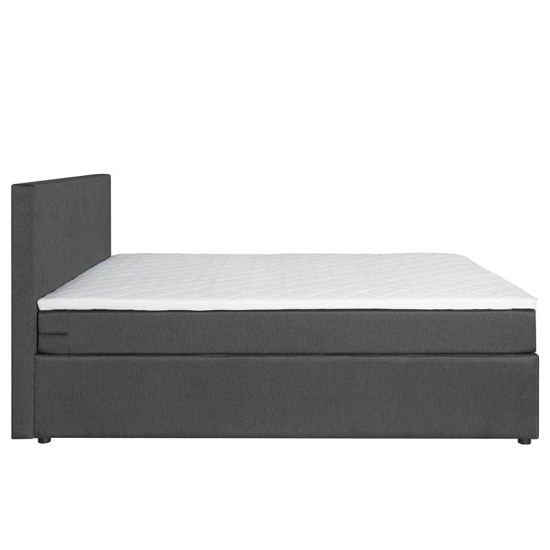 home24 Boxbett Clarrissa 140 x 200cm Flachgewebe Grau/Grau von home24