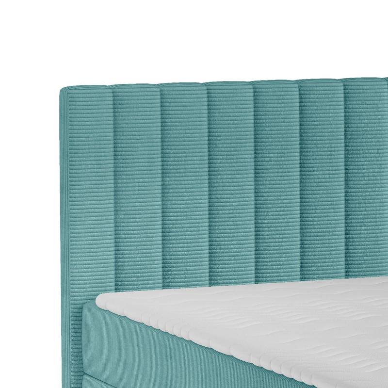 home24 Boxbett Rapetti 120 x 200cm Cord Blau von home24