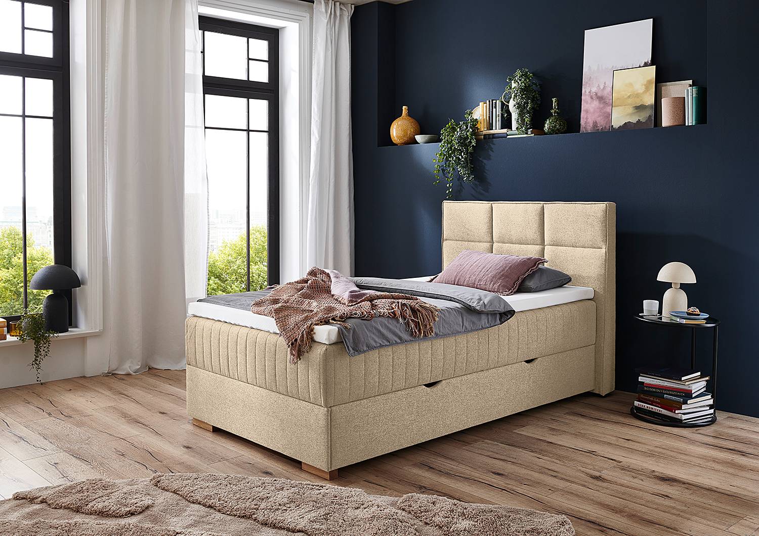 home24 Boxspringbett 120 x 200cm Flachgewebe Norana Braun home24 Boxspringbett 120 x 200cm Flachgewebe Norana Braun von home24