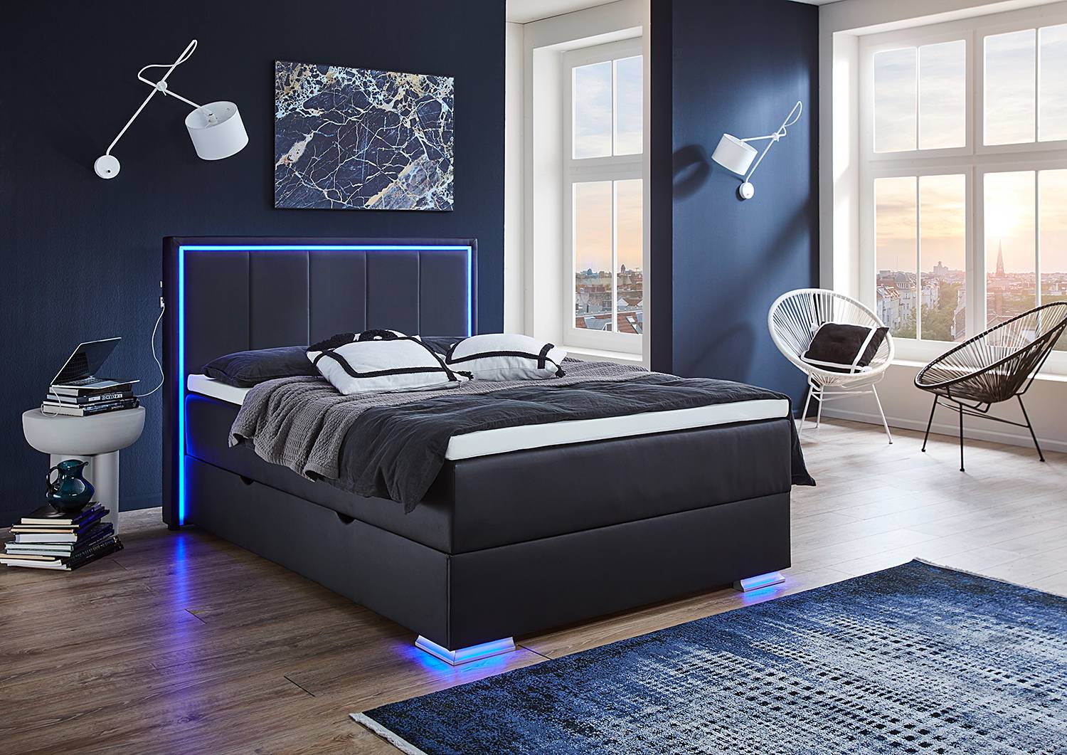 home24 Boxspringbett 120 x 200cm Kunstleder Mei Schwarz home24 Boxspringbett 120 x 200cm Kunstleder Mei Schwarz von home24