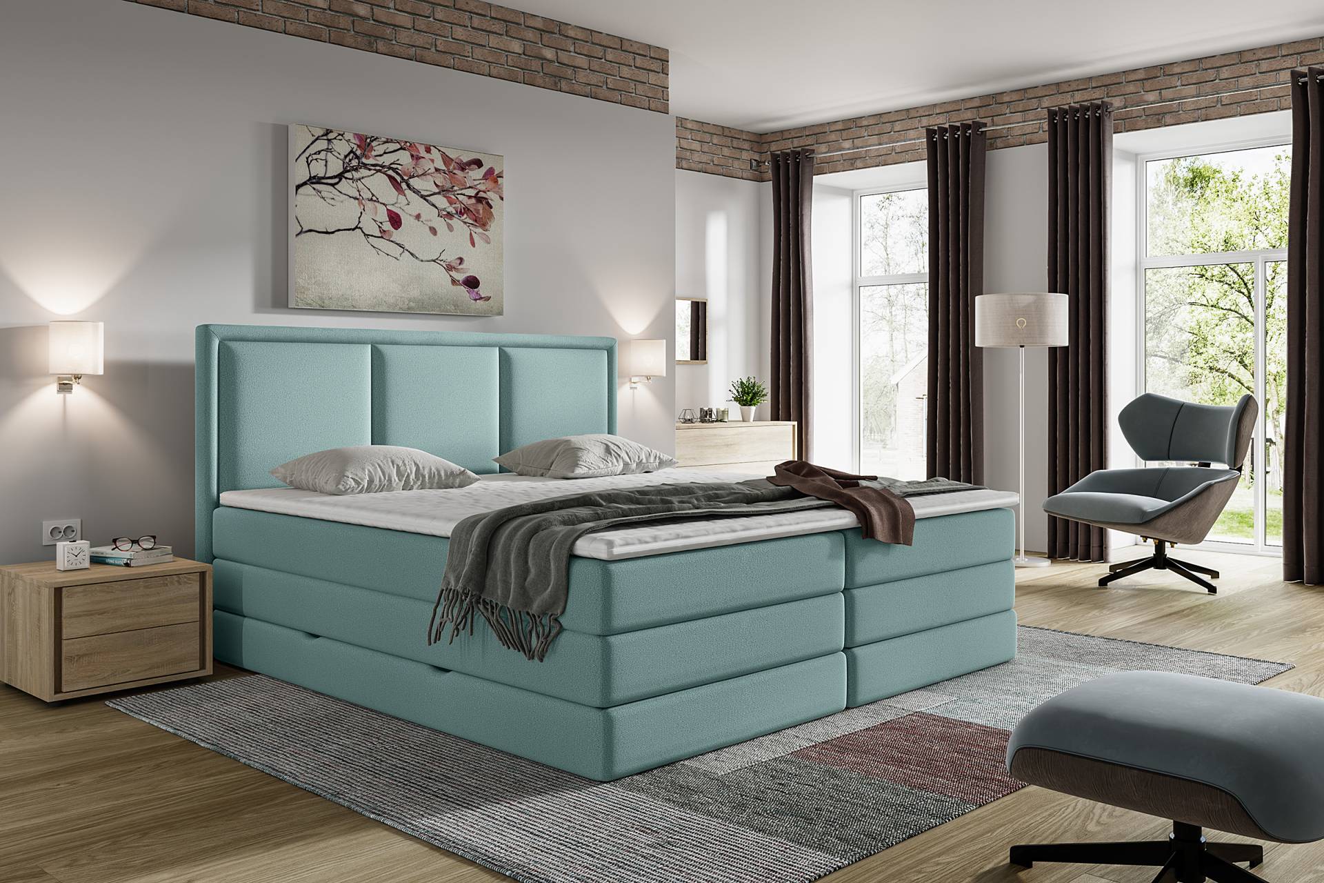 home24 Boxspringbett Coolyu 180 x 220cm Webstoff Pria Bianco Wendbar H3/H4 Viscoschaum home24 Boxspringbett Coolyu 180 x 220cm Webstoff Pria Bianco Wendbar H3/H4 Viscoschaum von home24