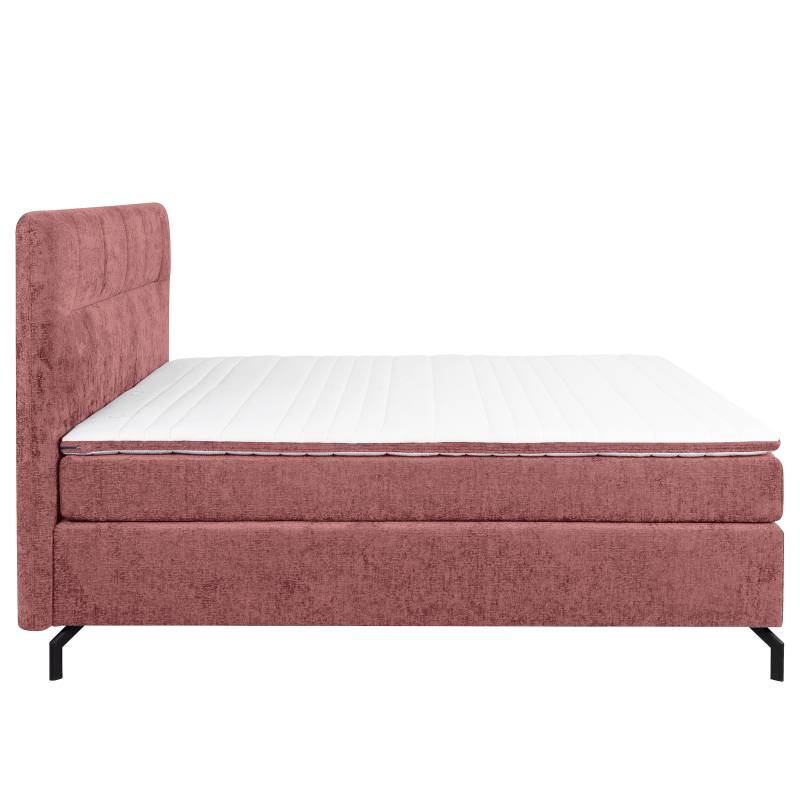 home24 Boxspringbett Plumas 160 x 200cm Chenille Tringa Rot H2 von home24
