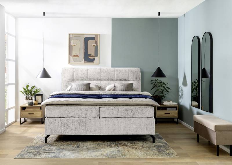 home24 Boxspringbett Plumas 180 x 200cm Chenille Tringa Grau H3 / H4 home24 Boxspringbett Plumas 180 x 200cm Chenille Tringa Grau H3 / H4 von home24