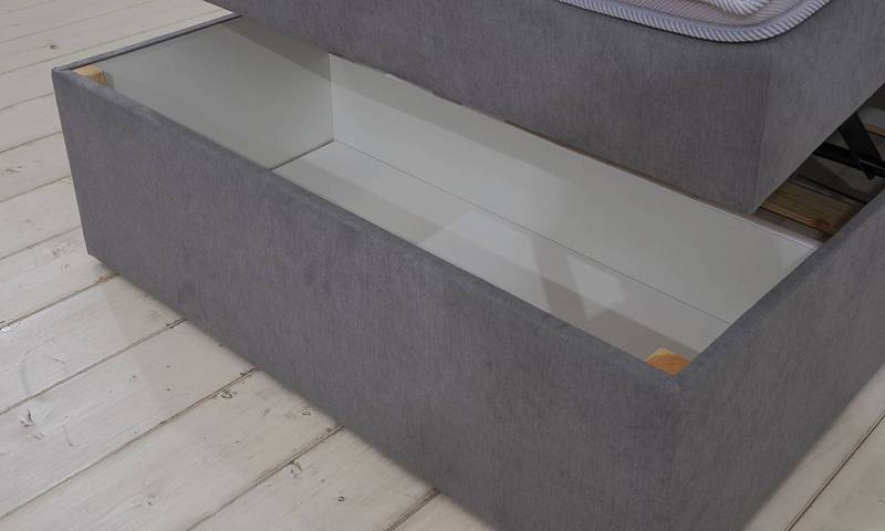 home24 Boxspringbett Sulk 120 x 200cm Mischgewebe Grau/Grau von home24