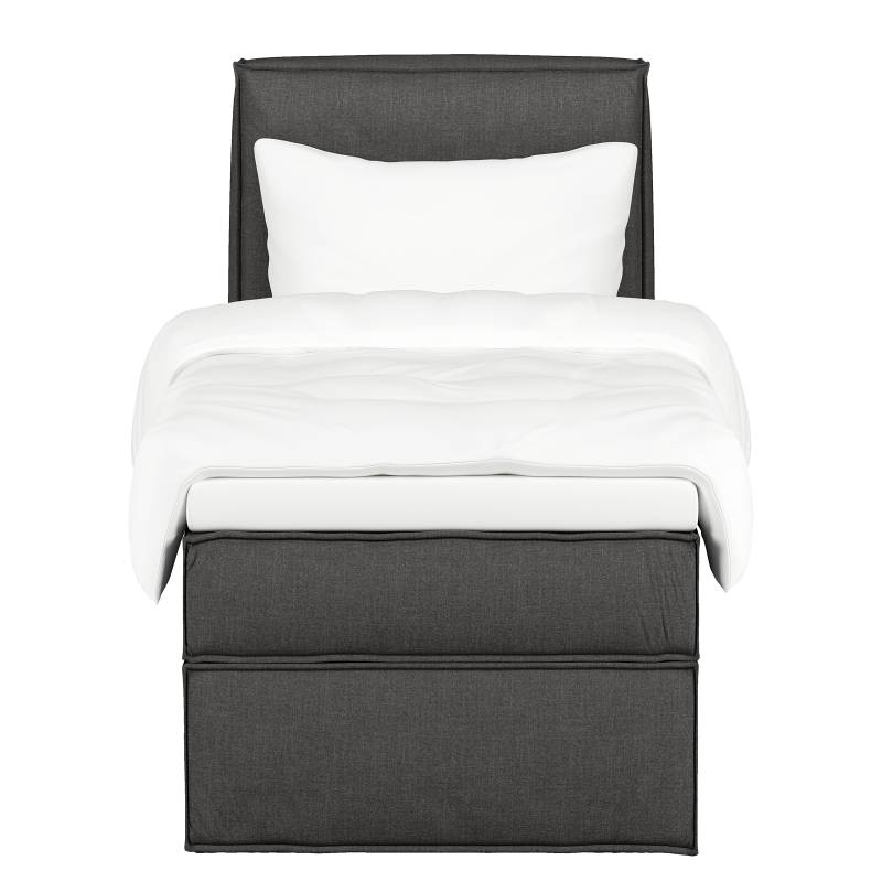 home24 Boxspringeinzelbett KINX 90 x 200cm Flachgewebe KINX Grau H2 Kein Bettkasten home24 Boxspringeinzelbett KINX 90 x 200cm Flachgewebe KINX Grau H2 Kein Bettkasten von home24