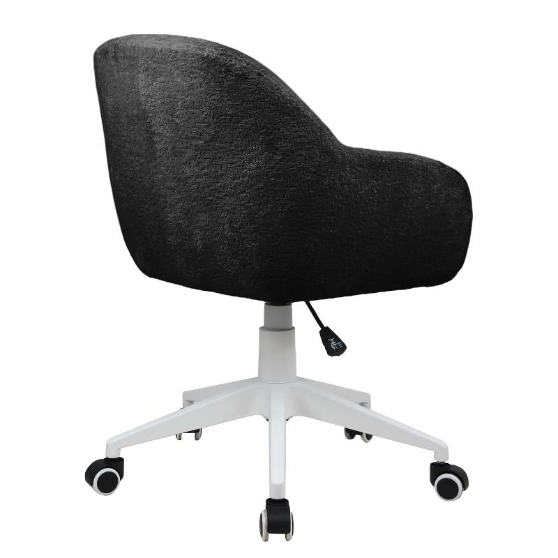 home24 Bürodrehstuhl DAHRIYA 57 x 80 x 61cm Chenille Weda: Schwarz Schwarz von home24