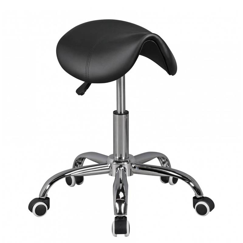 home24 Bürohocker Cloquet 60 x 60 x 60cm Schwarz/Schwarz von home24