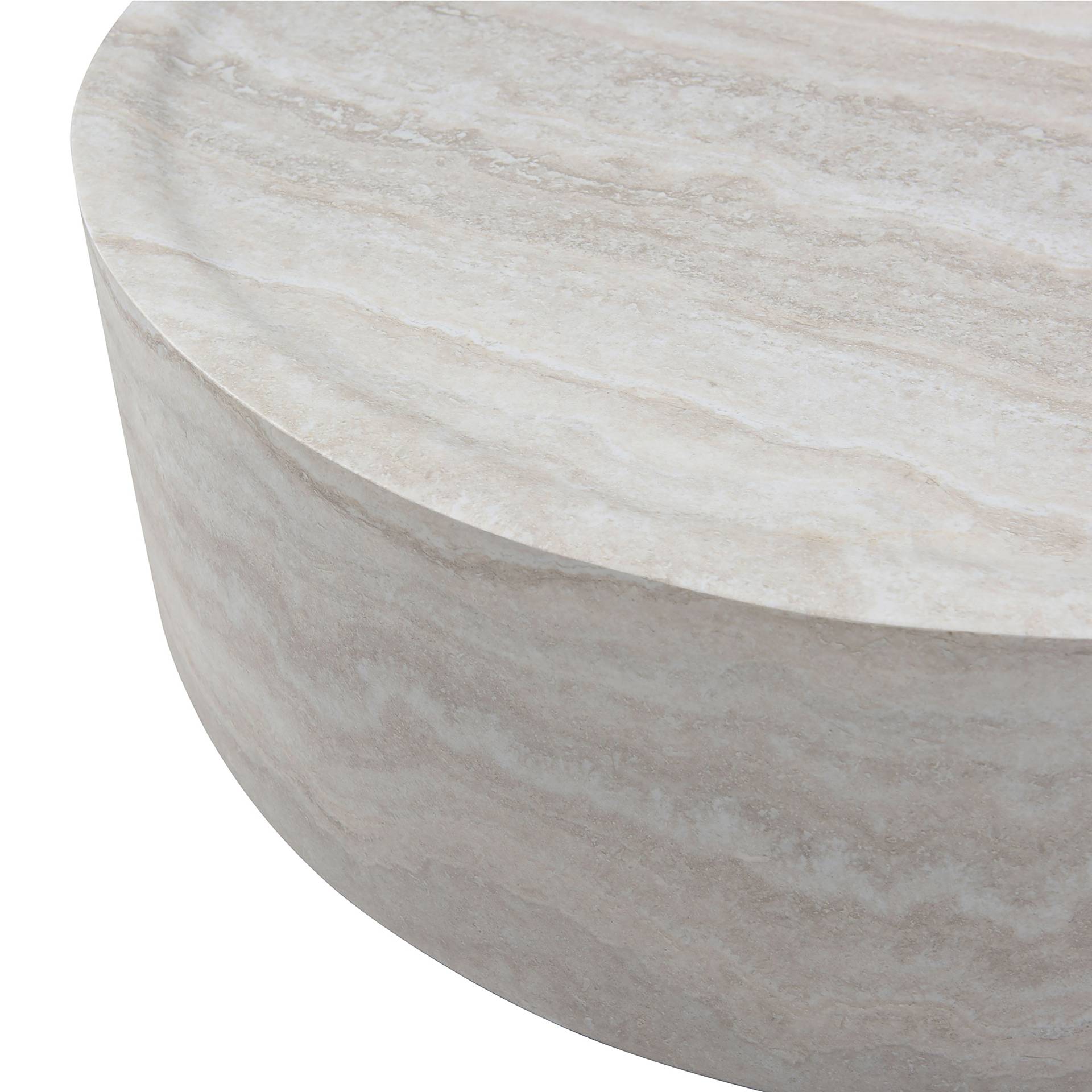 home24 Couchtisch Kisler - rund Ø 90cm Grau von home24