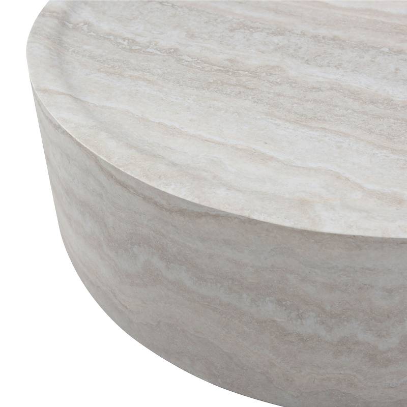 home24 Couchtisch Kisler - rund Ø 90cm Grau von home24