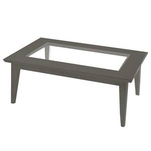 home24 Couchtisch mit Glasplatte Typ B 110 x 70cm Grau/Grau von home24