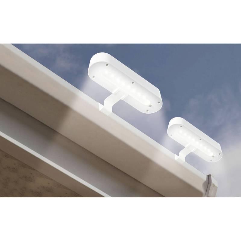 home24 Dachrinnenleuchte Turquant II 2er-Set 7 x 10 x 20cm Weiß von home24
