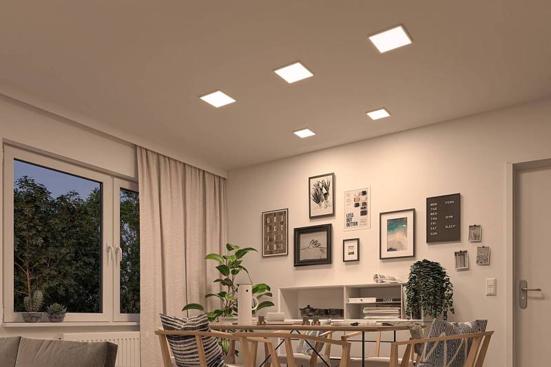 home24 Deckenleuchte Areo 3-Step-Dim 23 x 2cm Weiß Polycarbonat LED LED-Platine von home24