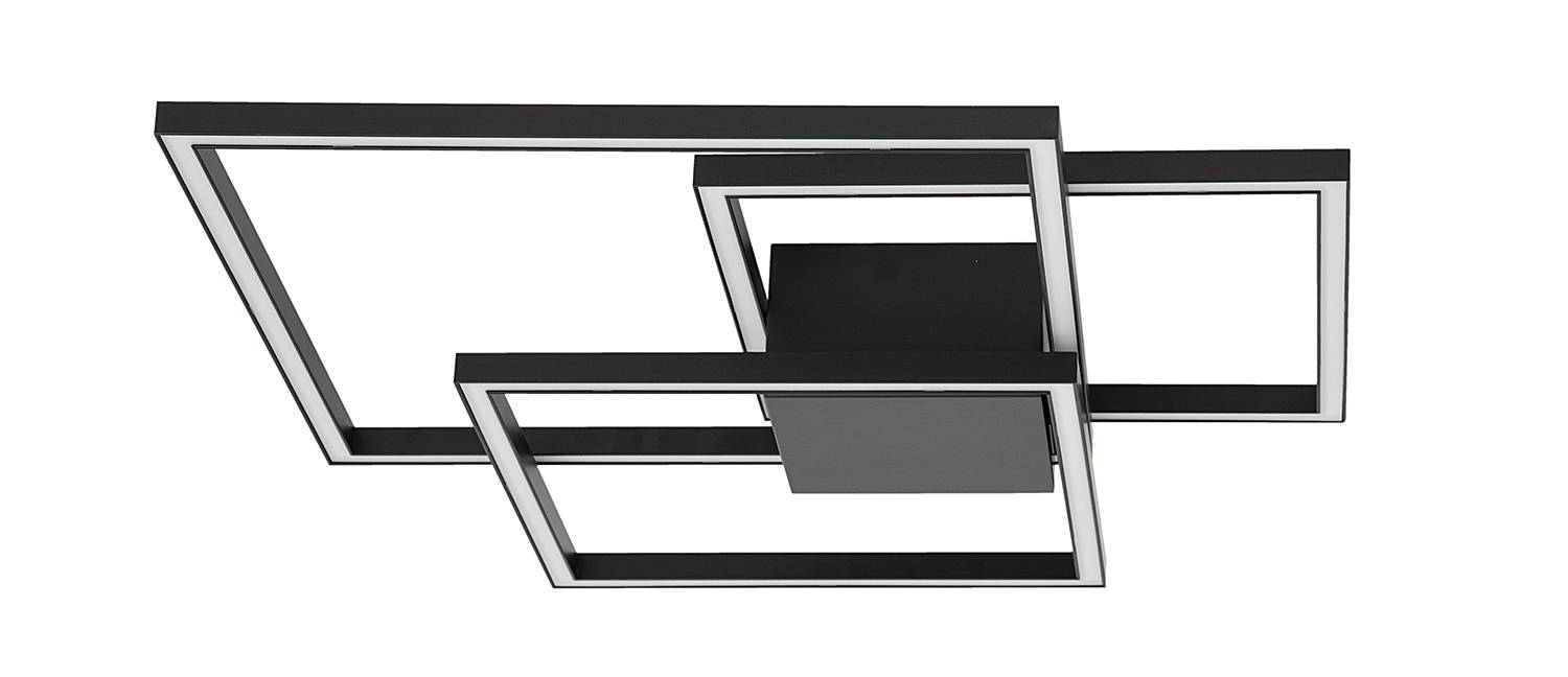 home24 Deckenleuchte Bilbao Typ B 56 x 9 x 56cm Schwarz/Schwarz Kabel ABS, Fassung ABS, Baldachin Aluminium, Gehäuse Leuchte Aluminium Nicht home24 Deckenleuchte Bilbao Typ B 56 x 9 x 56cm Schwarz/Schwarz Kabel ABS, Fassung ABS, Baldachin Aluminium, Gehäuse Leuchte Aluminium Nicht von home24