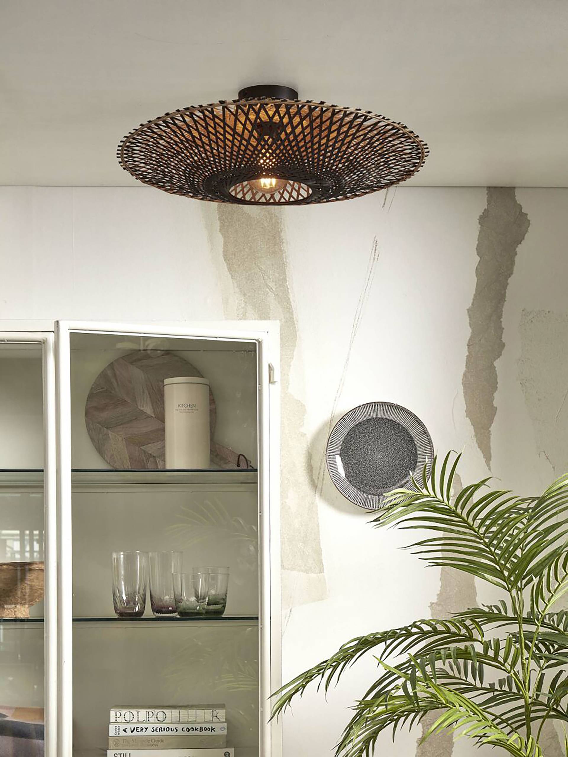 home24 Deckenleuchte Kalimantan Typ A Ø 60cm Multicolor/Schwarz/Beige Material: Bambus, Metall Metallart: Eisen Oberfläche Metall: Pulverbeschichtet home24 Deckenleuchte Kalimantan Typ A Ø 60cm Multicolor/Schwarz/Beige Material: Bambus, Metall Metallart: Eisen Oberfläche Metall: Pulverbeschichtet von home24