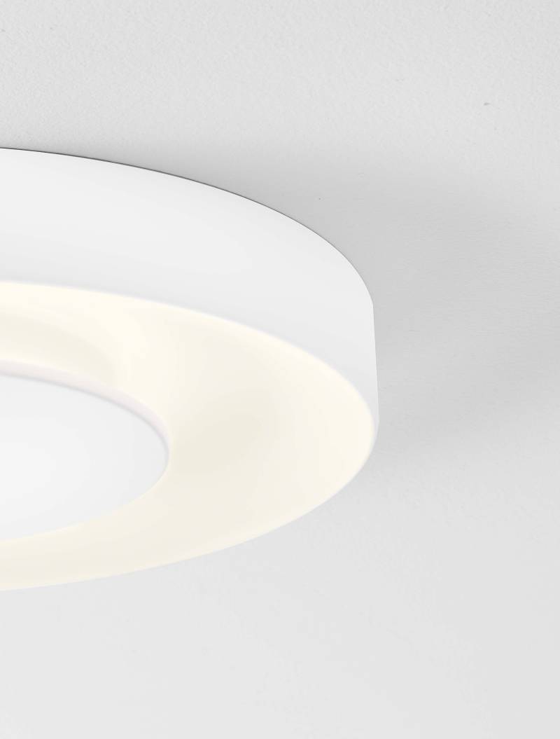 home24 Deckenleuchte Pada Ø 40cm Weiß/Weiß Material: Metall Metallart: Aluminium Oberfläche Metall: Lackiert Nicht austauschbare LEDs LED-Platine von home24