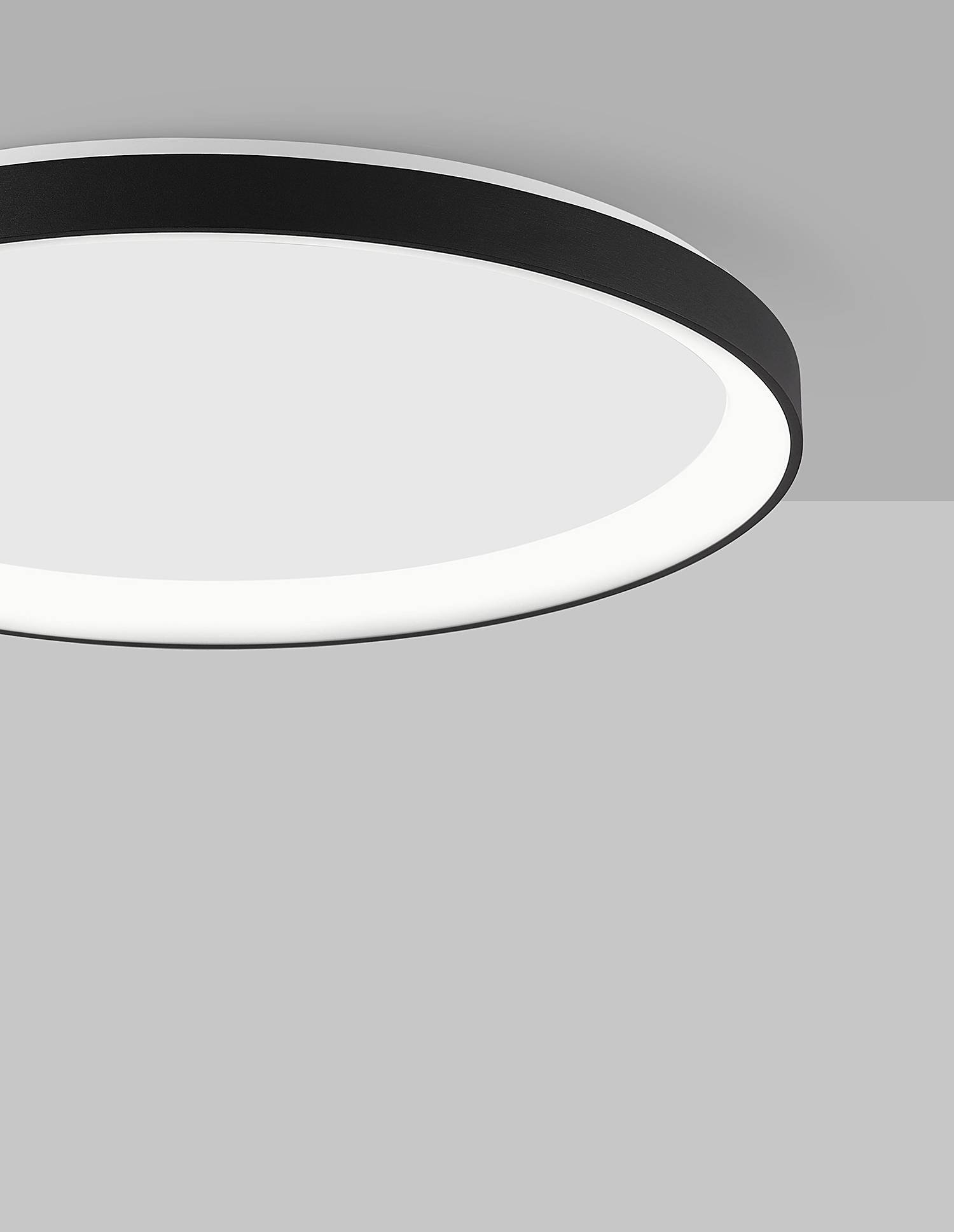 home24 Deckenleuchte Pertino Ø 48cm Schwarz/Schwarz Kabel ABS, Fassung ABS, Baldachin Aluminium, Gehäuse Leuchte Aluminium Nicht austauschbare LEDs home24 Deckenleuchte Pertino Ø 48cm Schwarz/Schwarz Kabel ABS, Fassung ABS, Baldachin Aluminium, Gehäuse Leuchte Aluminium Nicht austauschbare LEDs von home24