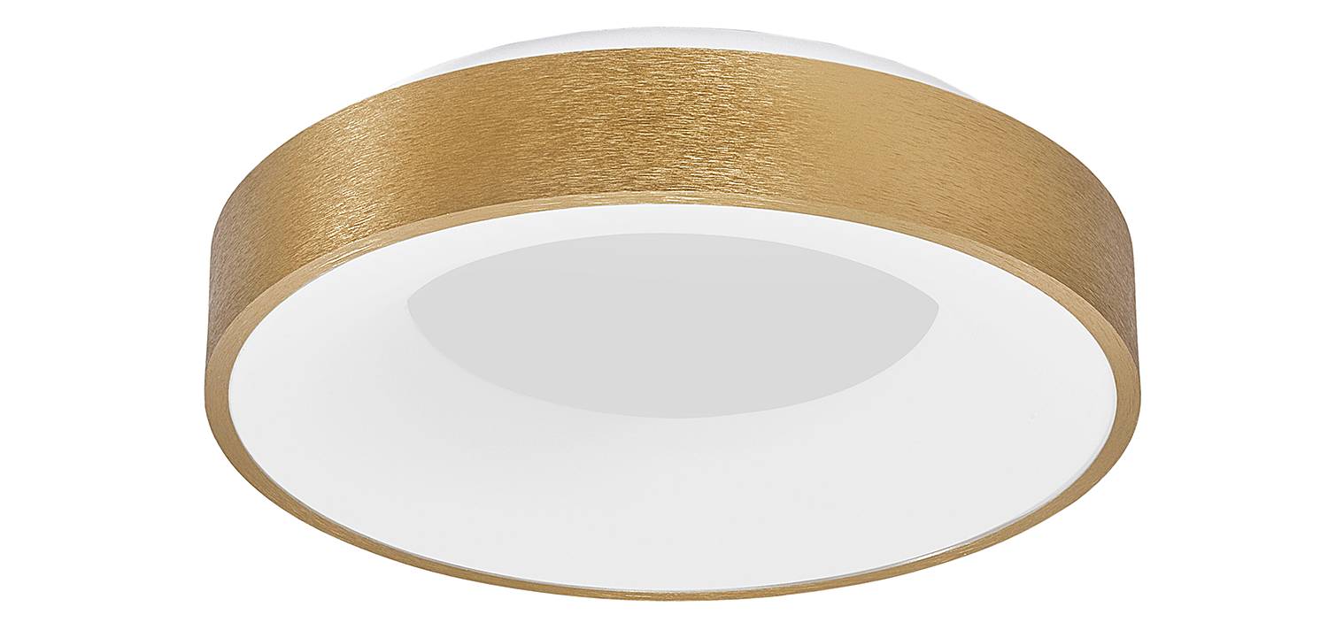 home24 Deckenleuchte Rando Thin Ø 38cm Gold/Gold Kabel ABS, Fassung ABS, Baldachin Aluminium, Gehäuse Leuchte Aluminium Nicht austauschbare LEDs home24 Deckenleuchte Rando Thin Ø 38cm Gold/Gold Kabel ABS, Fassung ABS, Baldachin Aluminium, Gehäuse Leuchte Aluminium Nicht austauschbare LEDs von home24