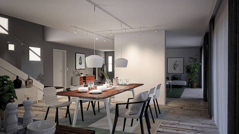 home24 Deckenleuchte Spot Circle 10 x 15 x 5cm Weiß/Weiß Aluminium, lackiert Polycarbonat LED LED-Platine von home24