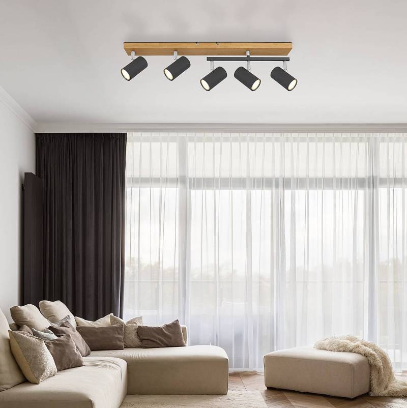 home24 Deckenstrahler 35 x 17 x 70cm Braun/Grau/Beige/Taupe 5 Material: Metall Metallart: Eisen Oberfläche Metall: Lackiert LED GU10 von home24