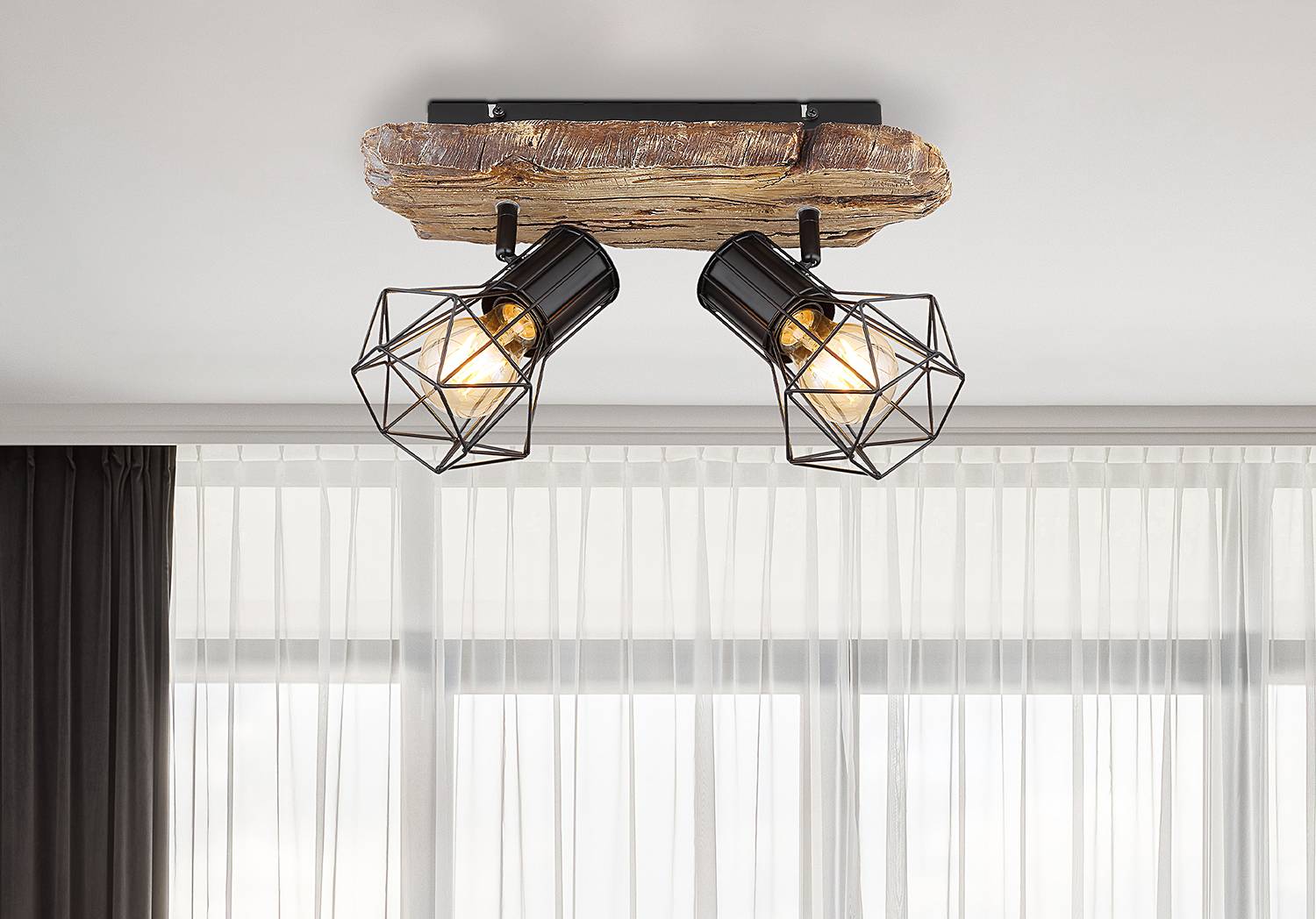 home24 Deckenstrahler Priska Typ B 12 x 23 x 39cm Schwarz/Braun 2 Kunststoffart: Acrylglas Material: Metall, Kunststoff Metallart: Eisen Oberfläche home24 Deckenstrahler Priska Typ B 12 x 23 x 39cm Schwarz/Braun 2 Kunststoffart: Acrylglas Material: Metall, Kunststoff Metallart: Eisen Oberfläche von home24