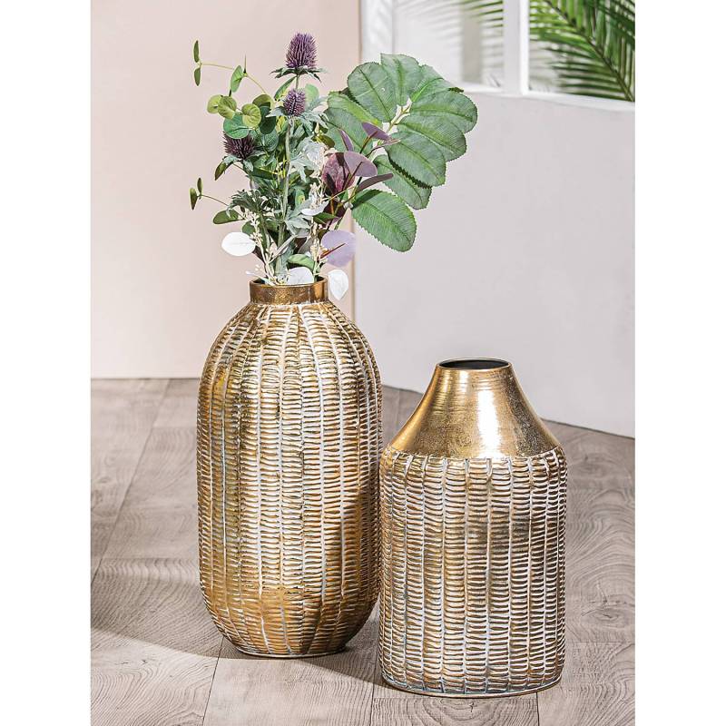 home24 Deko-Vase Lima Ø 23cm Gold von home24
