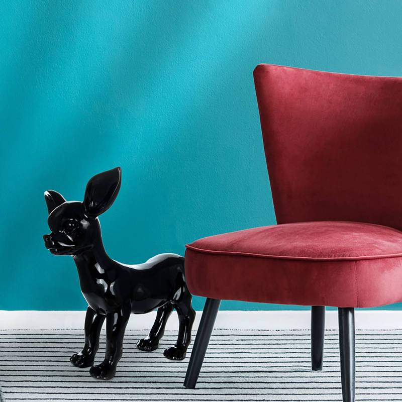 home24 Dekofigur Chihuahua 44 x 28 x 40cm Schwarz/Schwarz von home24