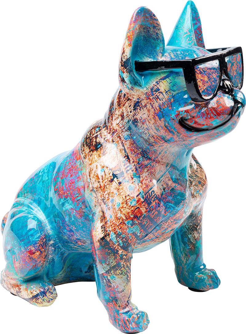 home24 Dekofigur Dog of Sunglass 30 x 37 x 20cm Multicolor/Multicolor von home24
