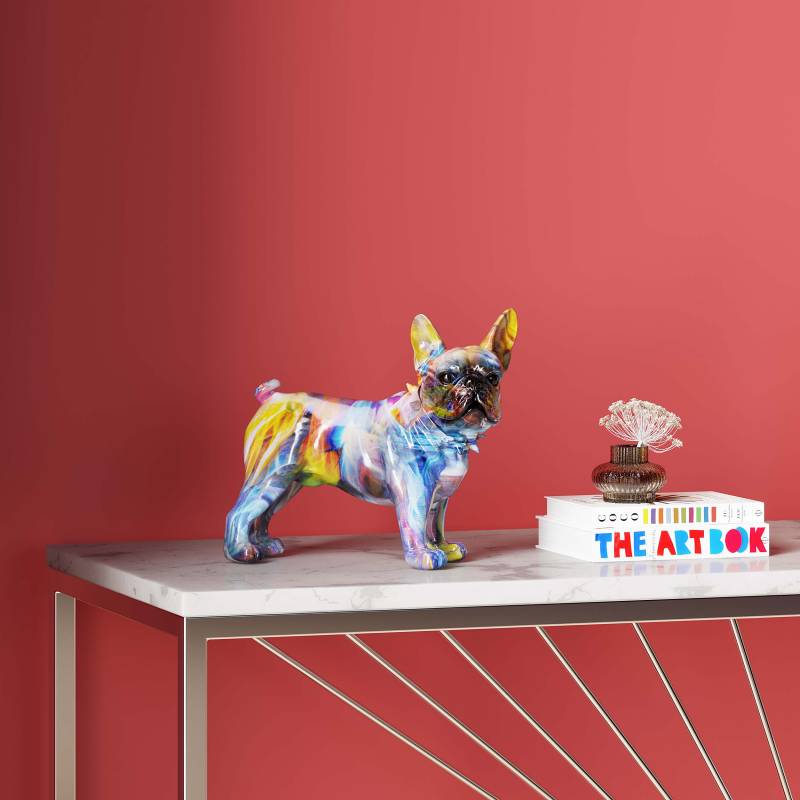 home24 Dekofigur Frenchie 24 x 22 x 12cm Multicolor/Multicolor von home24