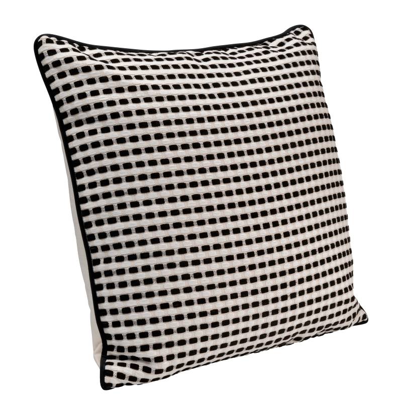 home24 Dekokissen Jacky Weiß/Weiß/Schwarz 45 x 45 x 6cm Polyester home24 Dekokissen Jacky Weiß/Weiß/Schwarz 45 x 45 x 6cm Polyester von home24